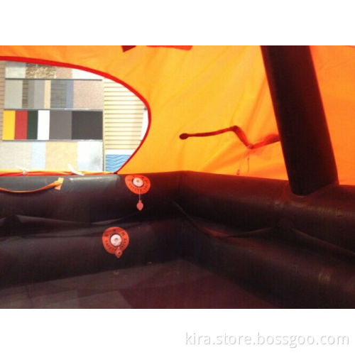 Rubber leisure life raft with valise package